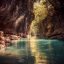 Martvili canyon in Georgia. Nature landscape