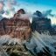 National Nature Park Tre Cime In the Dolomites Alps. Beautiful n